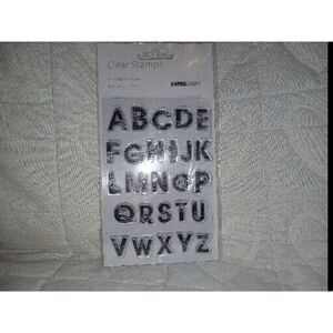KaiserCraft Rubber Stamps Grunge Alphabet Font Art 13th Hour
